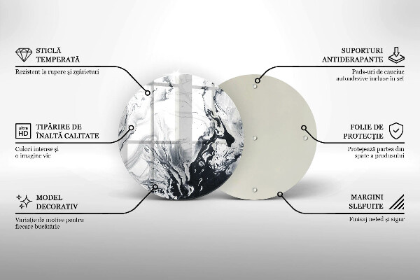 Skärbräda glas unik Bläckabstraktion