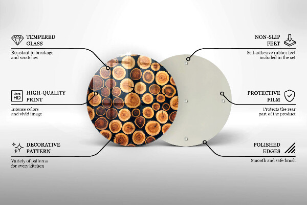 Skärbräda glas unik Trästubbar