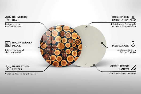 Skärbräda glas unik Trästubbar