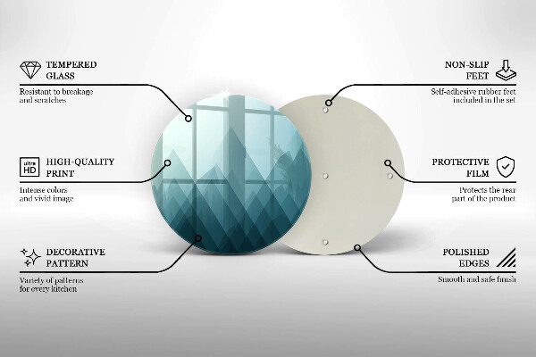 Skärbräda glas unik Abstrakta berg