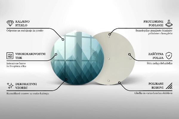 Skärbräda glas unik Abstrakta berg