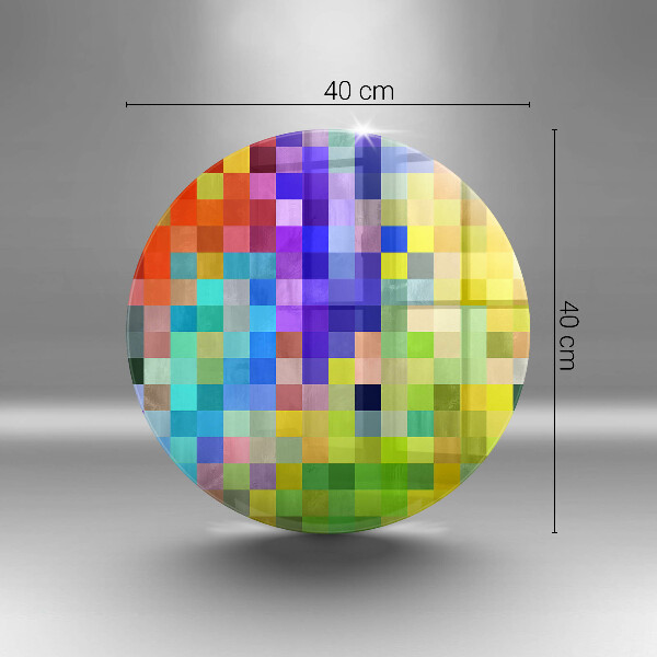 Skärbräda glas unik Färgglada pixel rutor