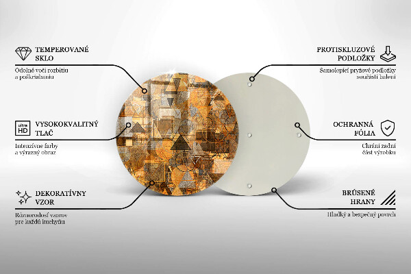 Skärbräda glas unik Seamless mönster av geometriska figurer