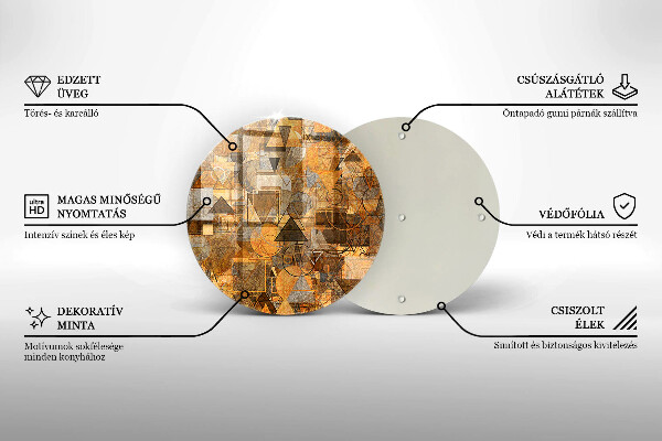 Skärbräda glas unik Seamless mönster av geometriska figurer