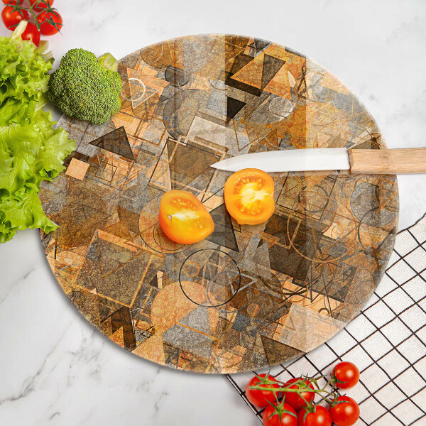 Skärbräda glas unik Seamless mönster av geometriska figurer