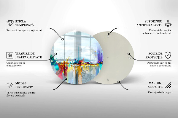 Skärbräda glas unik Målad abstraktion