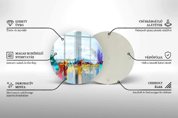 Skärbräda glas unik Målad abstraktion