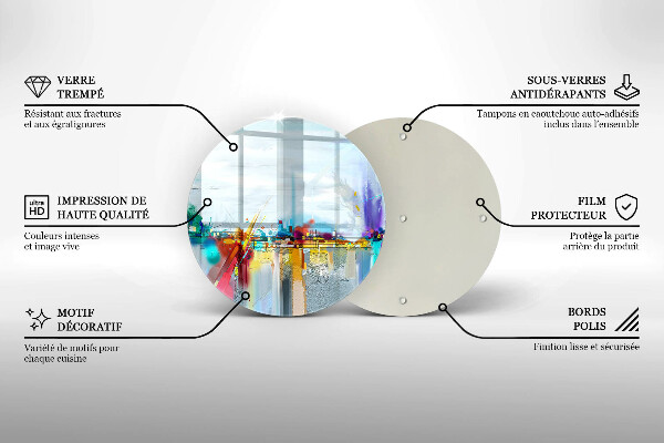 Skärbräda glas unik Målad abstraktion