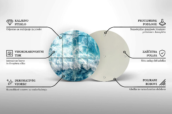 Skärbräda glas unik Havsvattenvågor