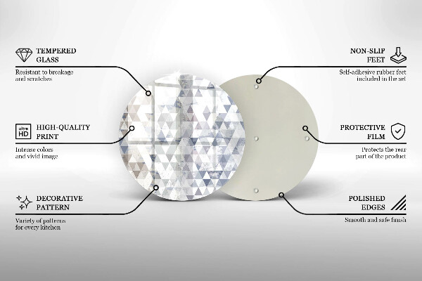 Skärbräda glas unik Trianglar mönster
