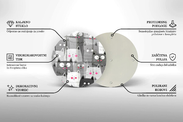 Skärbräda glas unik Katter illustration