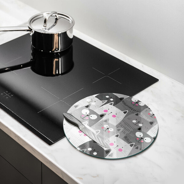 Skärbräda glas unik Katter illustration