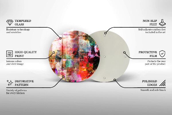 Skärbräda glas unik Måla abstraktion
