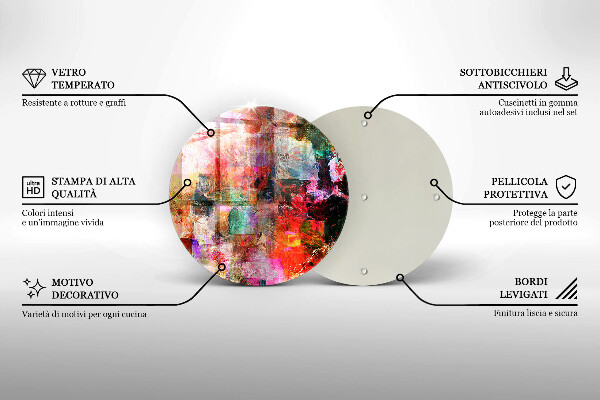 Skärbräda glas unik Måla abstraktion