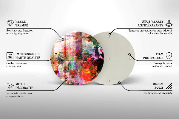 Skärbräda glas unik Måla abstraktion
