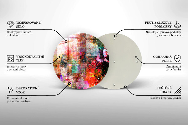 Skärbräda glas unik Måla abstraktion