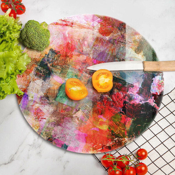 Skärbräda glas unik Måla abstraktion