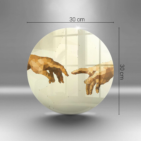 Skärbräda glas unik Skapandet av Adams händer