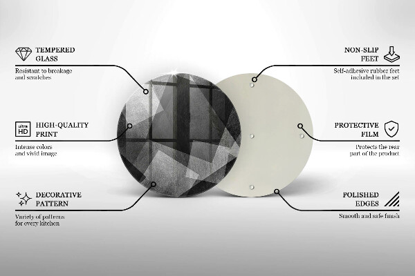 Skärbräda glas unik Geometrisk abstraktion