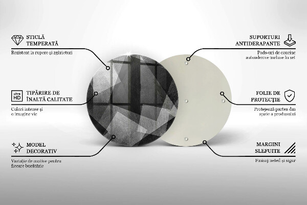 Skärbräda glas unik Geometrisk abstraktion