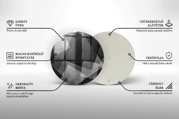Skärbräda glas unik Geometrisk abstraktion