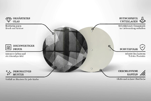 Skärbräda glas unik Geometrisk abstraktion