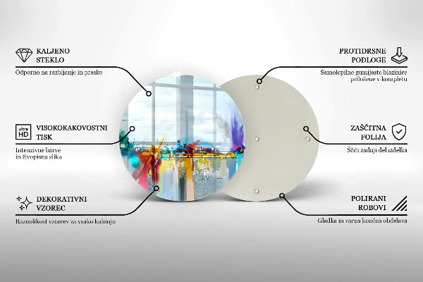 Skärbräda glas unik Målad abstraktion