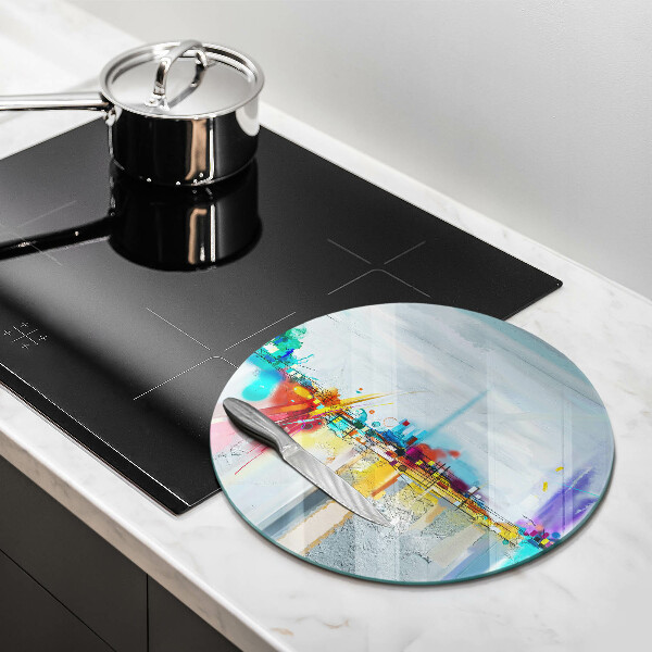 Skärbräda glas unik Målad abstraktion