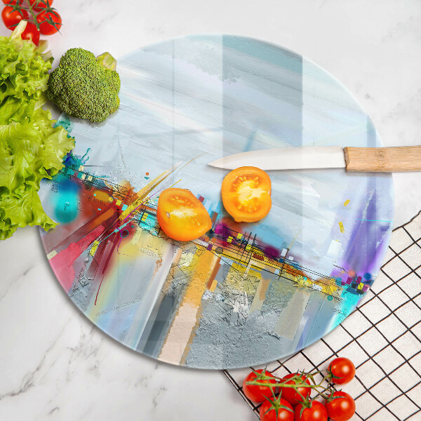 Skärbräda glas unik Målad abstraktion