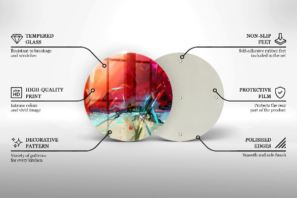Skärbräda glas unik Målad abstraktion