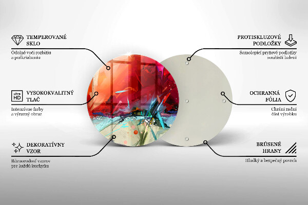 Skärbräda glas unik Målad abstraktion