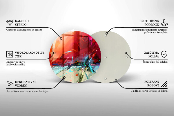 Skärbräda glas unik Målad abstraktion