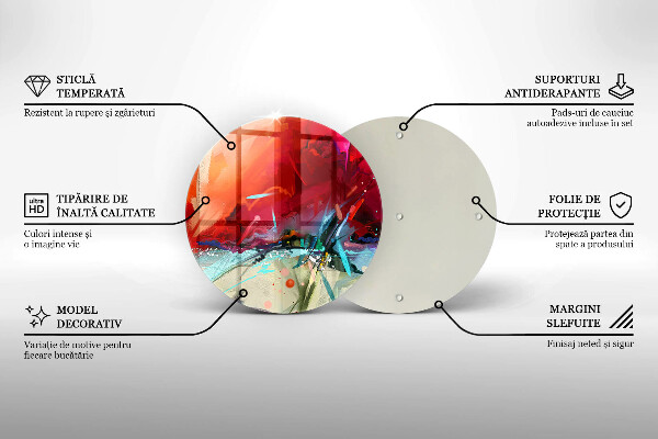 Skärbräda glas unik Målad abstraktion
