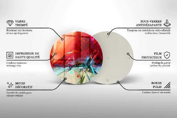 Skärbräda glas unik Målad abstraktion