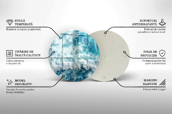 Skärbräda glas unik Havsvattenvågor