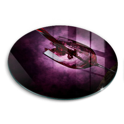 Skärbräda glas unik Ett glas vin