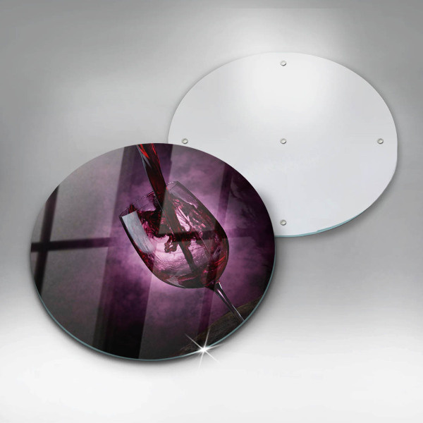 Skärbräda glas unik Ett glas vin