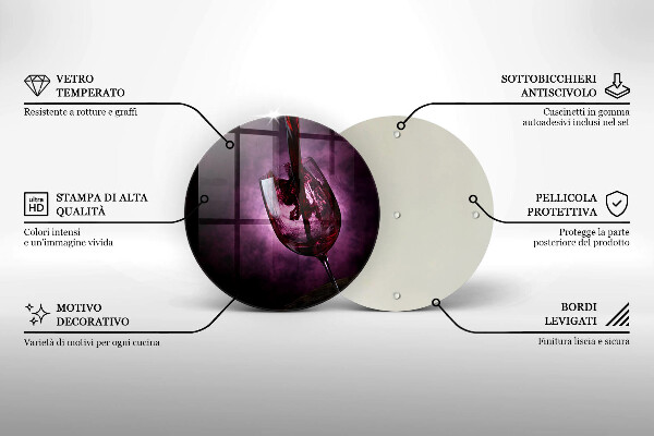 Skärbräda glas unik Ett glas vin