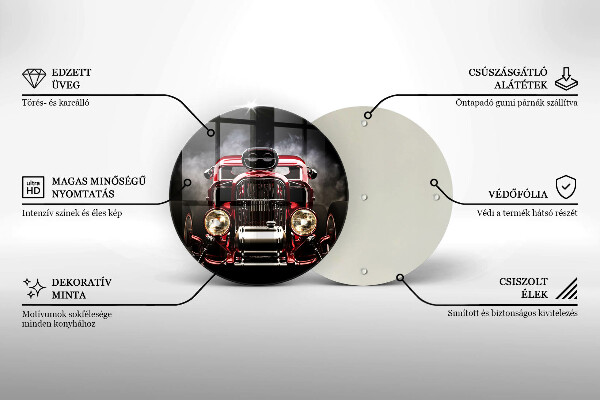 Skärbräda glas unik Gammal bil