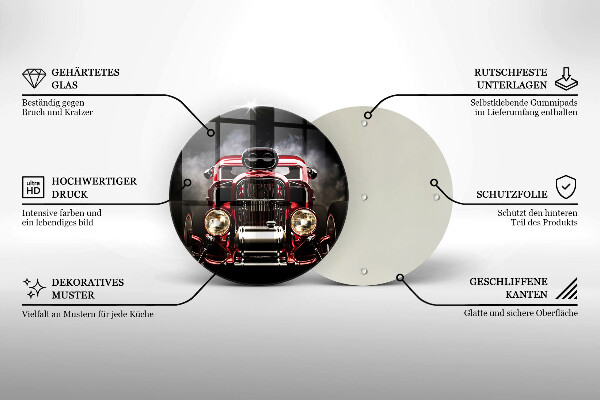 Skärbräda glas unik Gammal bil