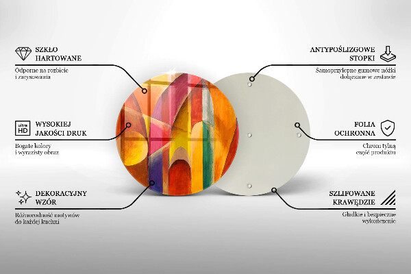 Skärbräda glas unik Färgglad abstraktion