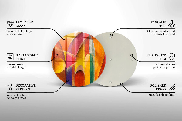 Skärbräda glas unik Färgglad abstraktion