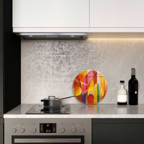 Skärbräda glas unik Färgglad abstraktion