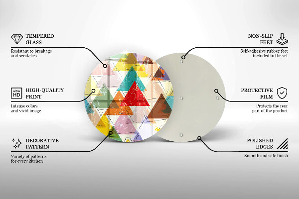 Skärbräda glas unik Målade trianglar