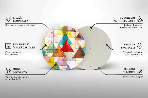Skärbräda glas unik Målade trianglar