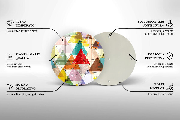 Skärbräda glas unik Målade trianglar