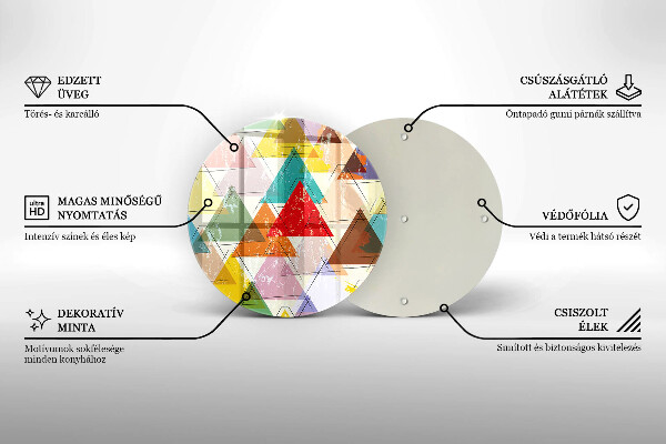 Skärbräda glas unik Målade trianglar