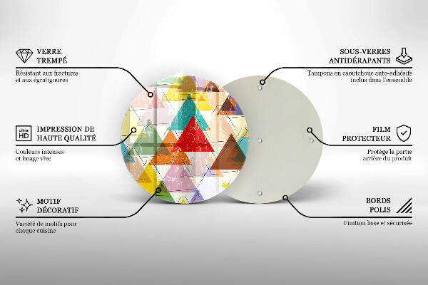 Skärbräda glas unik Målade trianglar