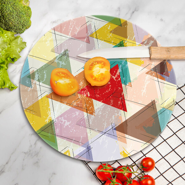 Skärbräda glas unik Målade trianglar