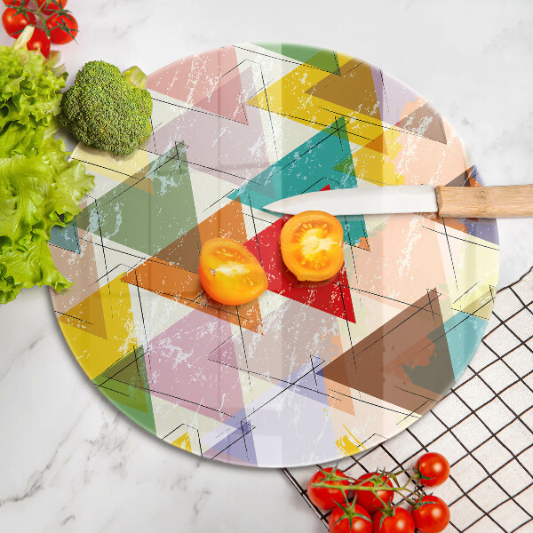 Skärbräda glas unik Målade trianglar